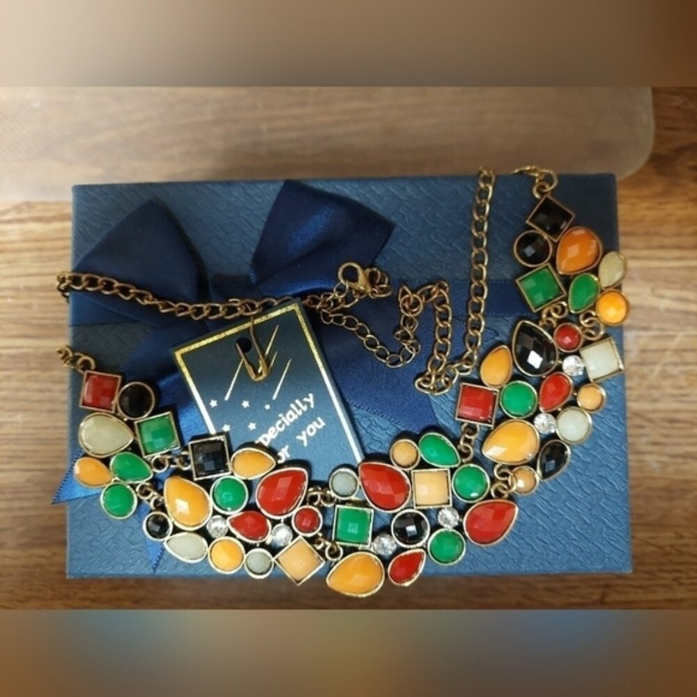 Multicoloured Bauble Necklace - image 1